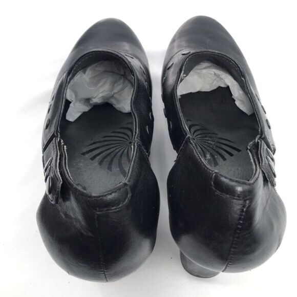 Dansko RYDER Black Leather Studded Heeled Platform Clogs - Picture 11 of 16